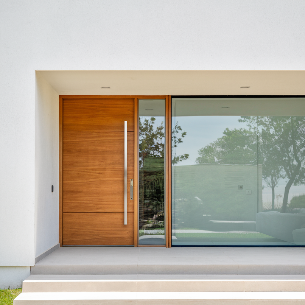 a-photo-of-a-modern-house-entrance-with-a-sleek-te-C4nlj5dySFmbFC9W19lLww-lnetZsVoSCGKCbKa3bRWKw
